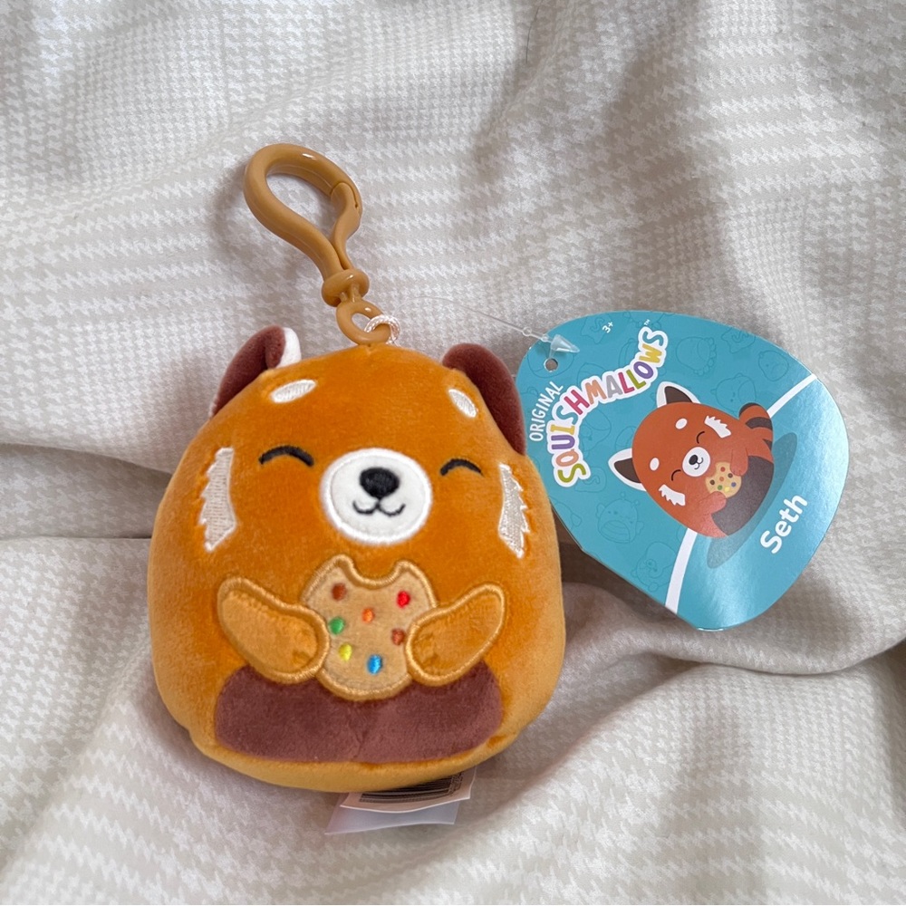 BNWT 3.5” Seth the Red Panda Squishmallow Clip